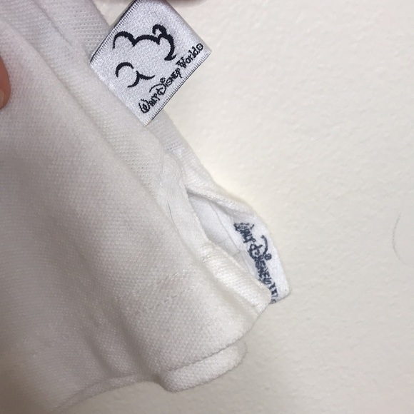 Vintage Walt Disney world white cotton polo shirt with Mickey Mouse large - Picture 5 of 12